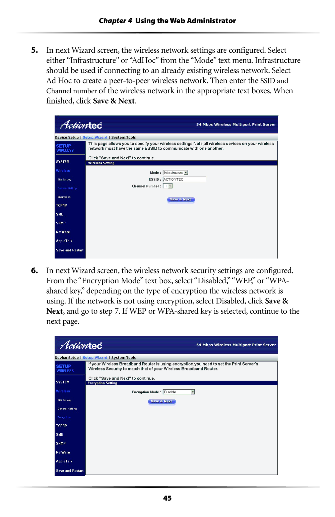 Actiontec electronic 802PSG user manual Using the Web Administrator 