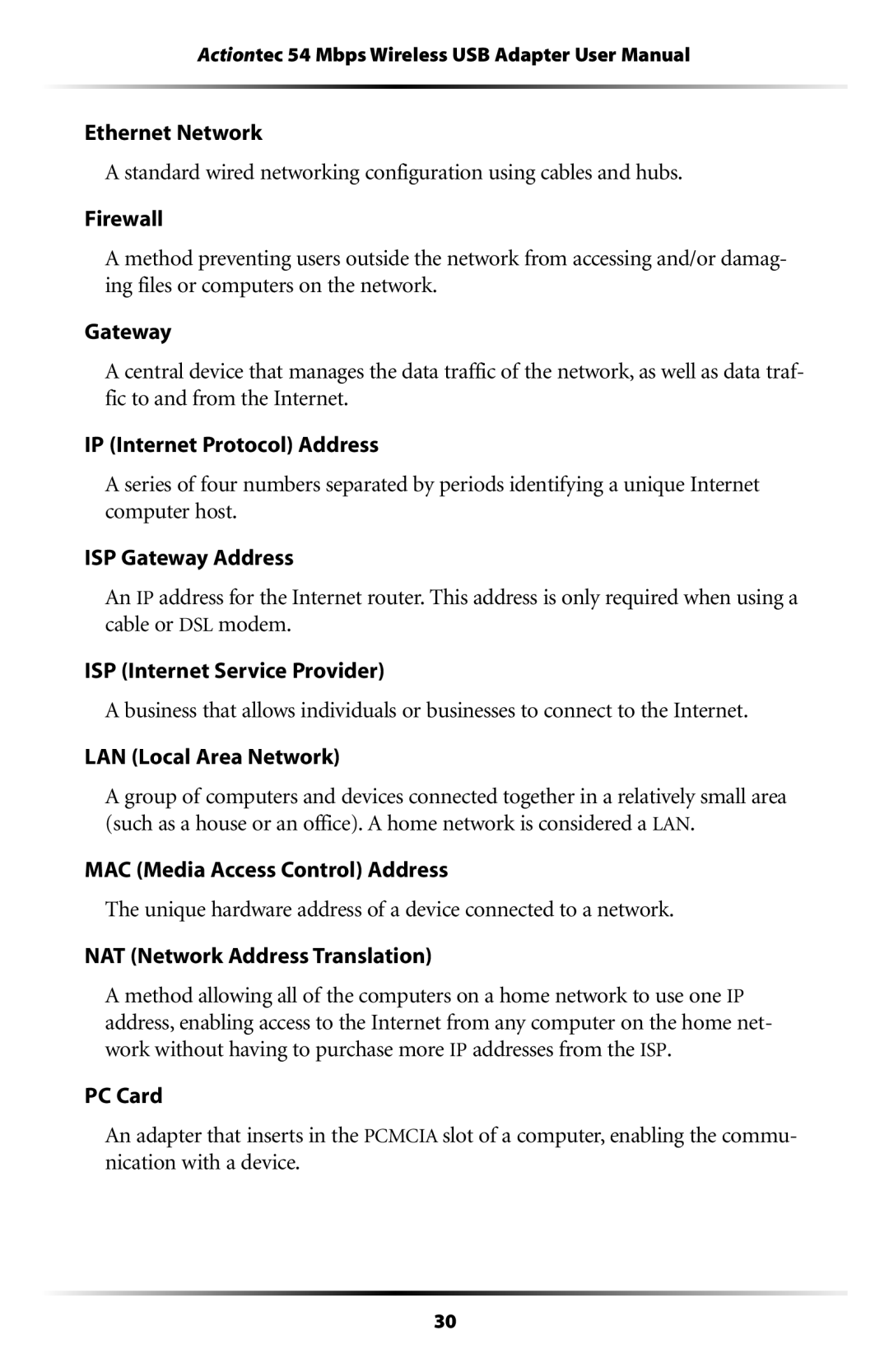 Actiontec electronic 802UIG user manual 