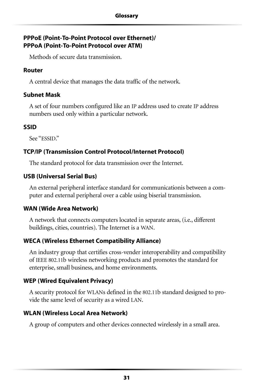 Actiontec electronic 802UIG user manual Ssid 