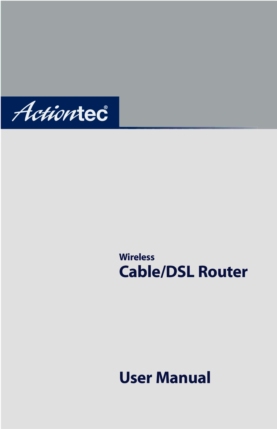 Actiontec electronic GE344000-01 user manual Cable/DSL Router 