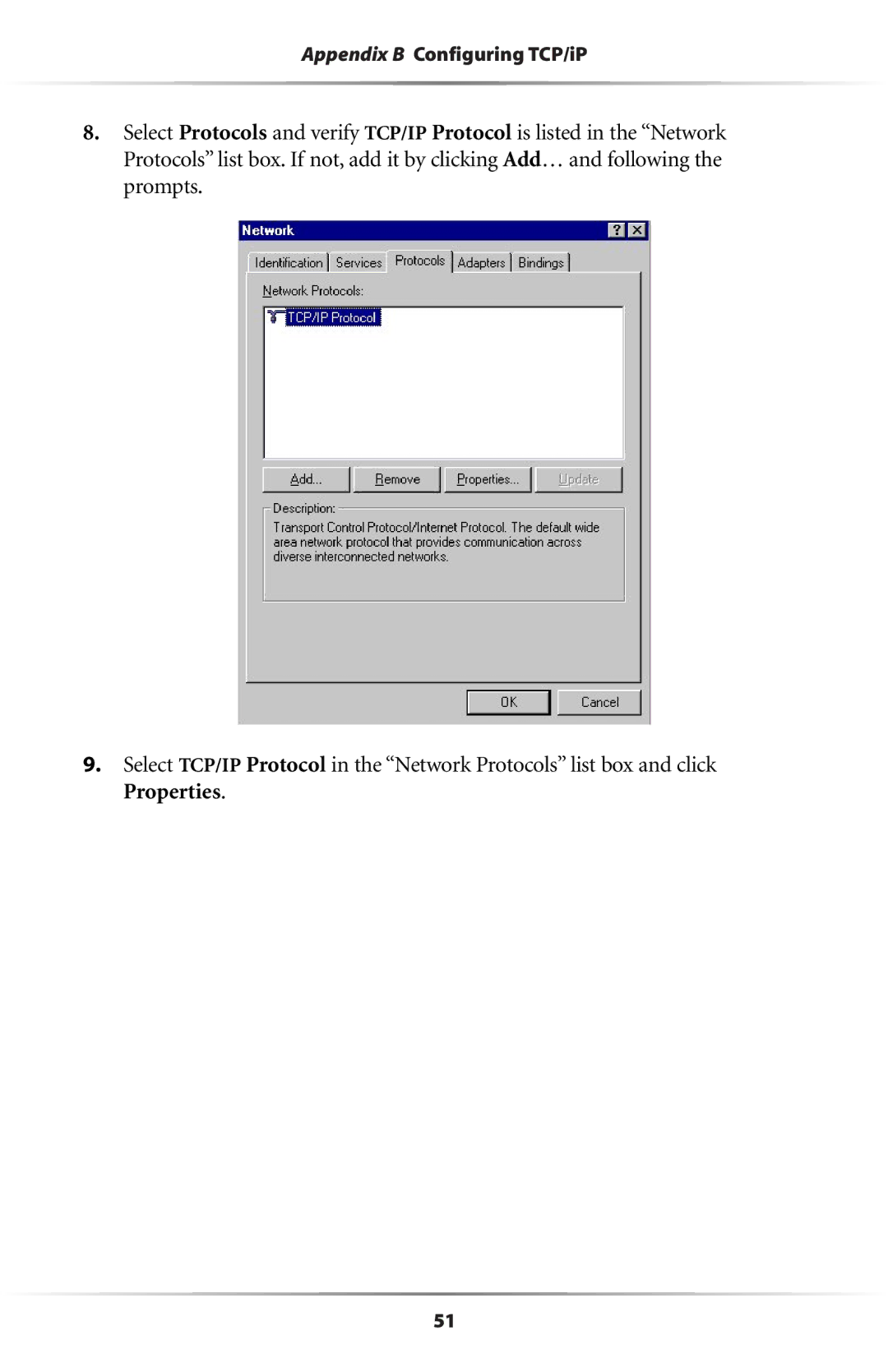 Actiontec electronic GE344000-01 user manual Appendix B Configuring TCP/iP 