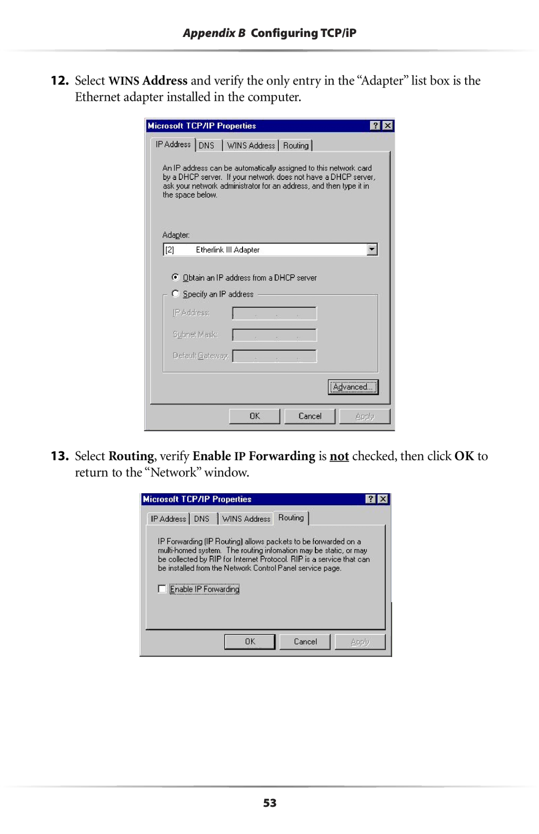 Actiontec electronic GE344000-01 user manual Appendix B Configuring TCP/iP 