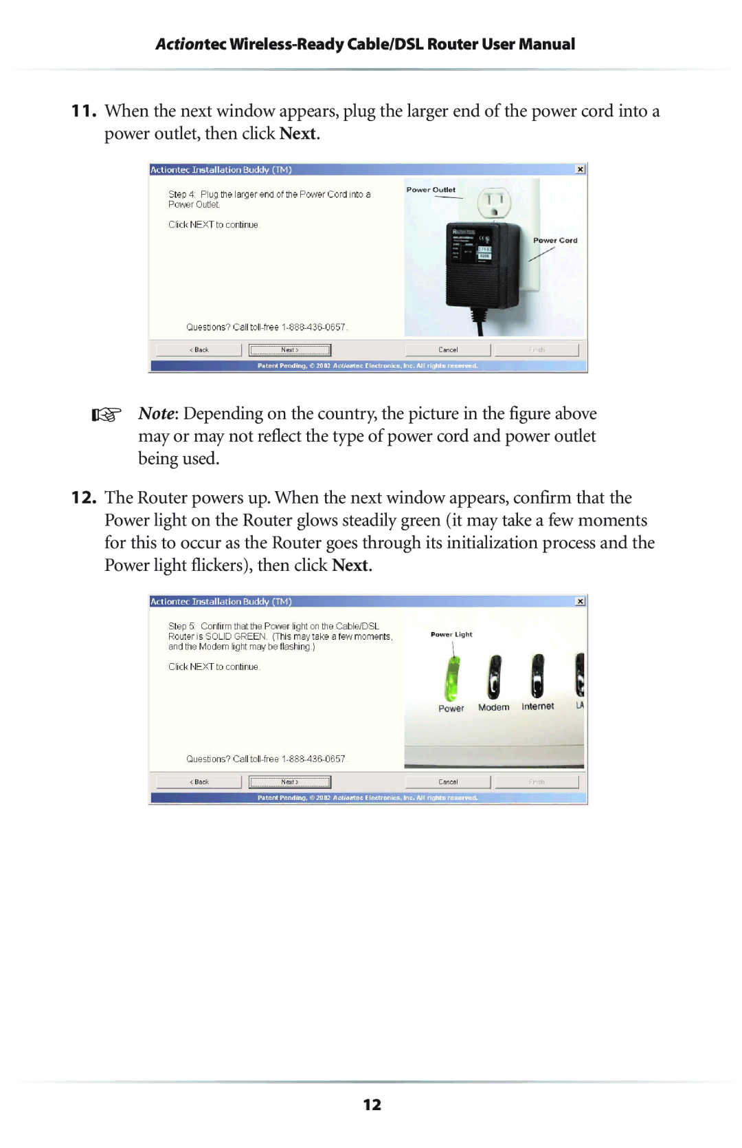 Actiontec electronic GEU404000-01 user manual 