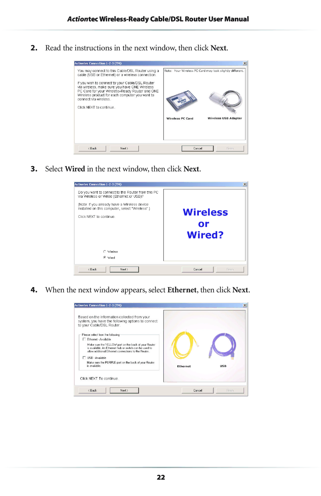 Actiontec electronic GEU404000-01 user manual 