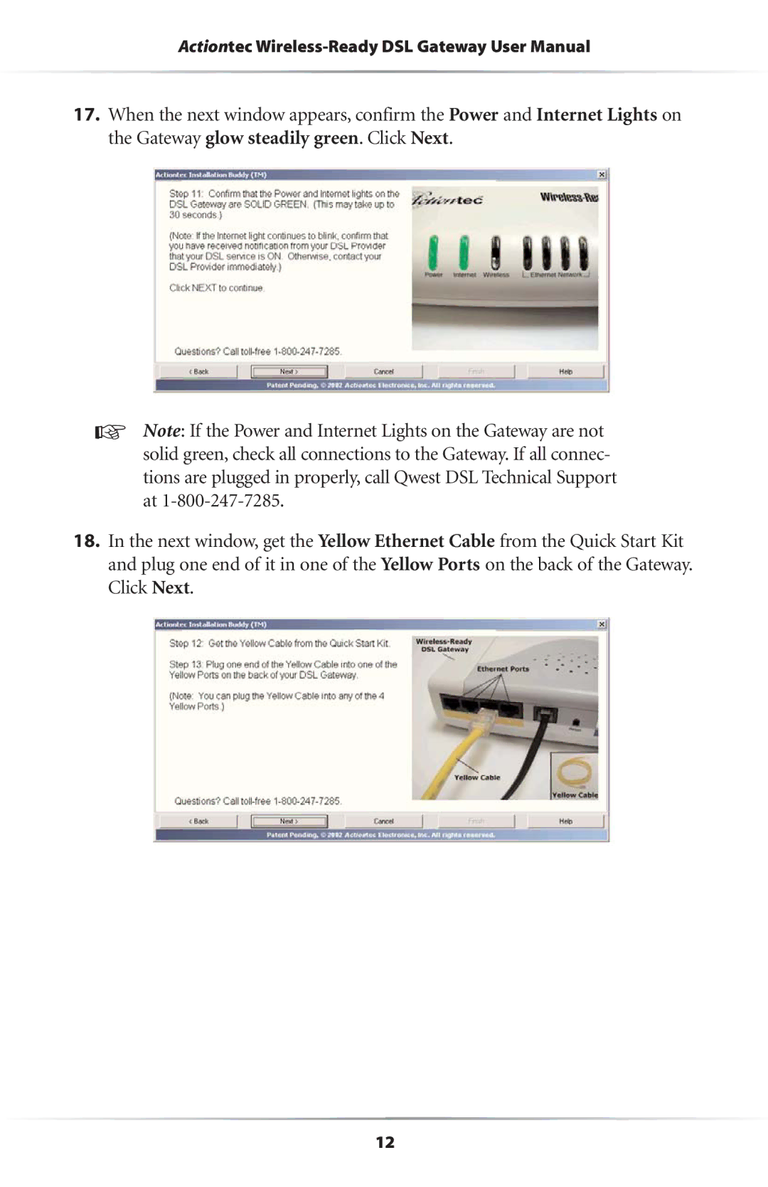 Actiontec electronic GS204AD9-01 user manual 