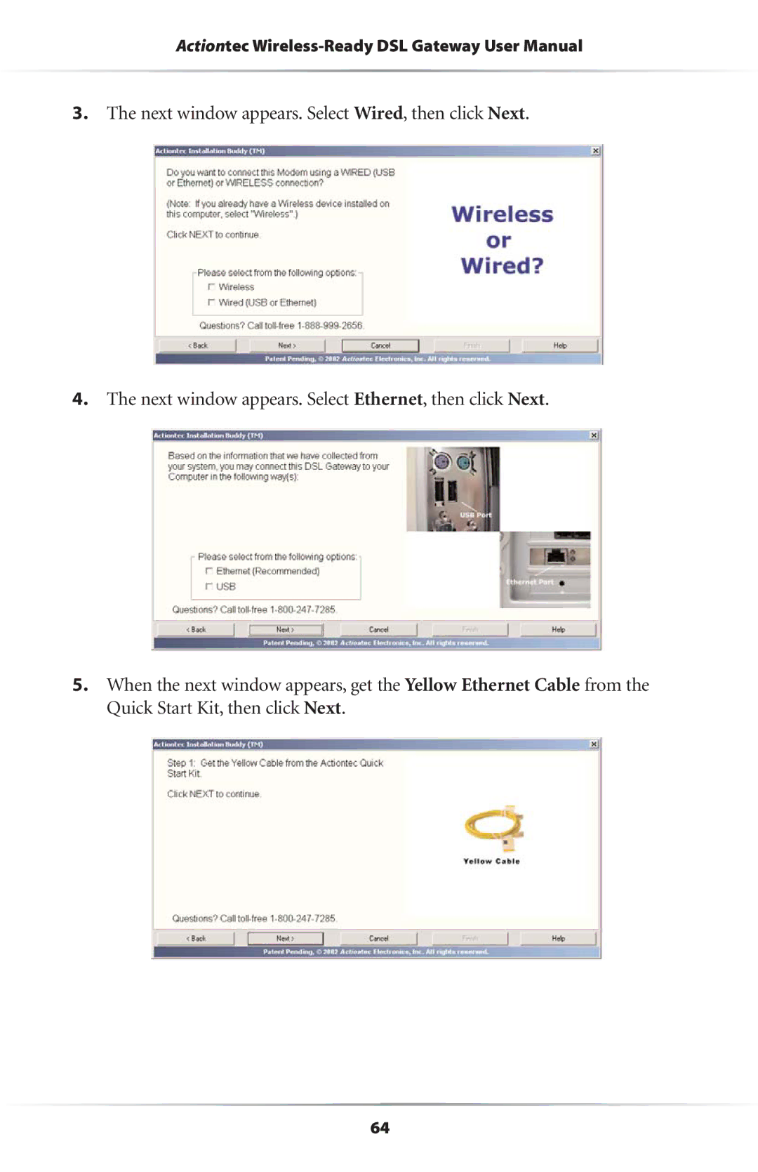 Actiontec electronic GS204AD9-01 user manual 