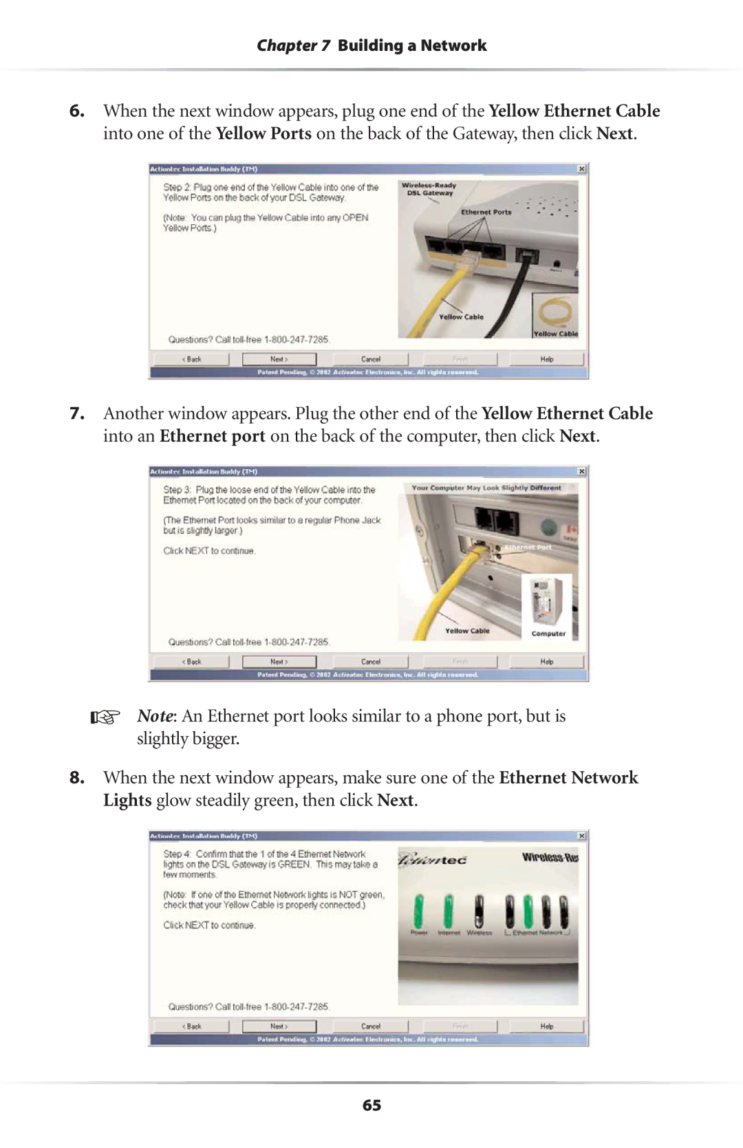 Actiontec electronic GS204AD9-01 user manual Building a Network 