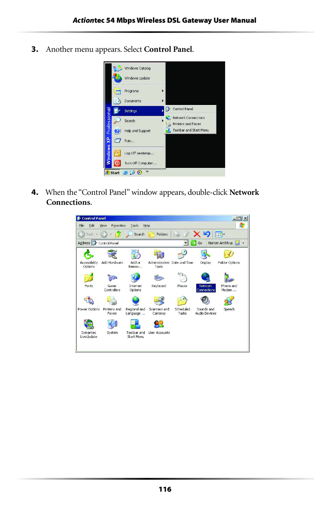 Actiontec electronic GT701-WG user manual 116 