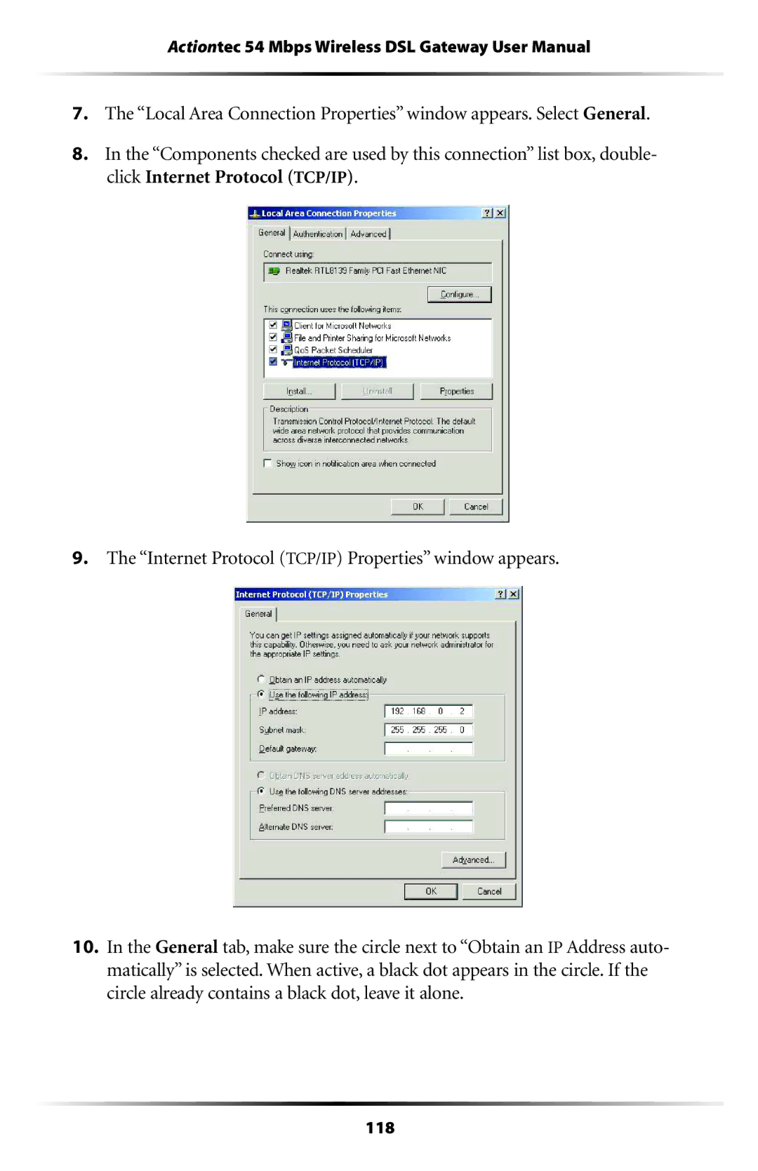 Actiontec electronic GT701-WG user manual 118 