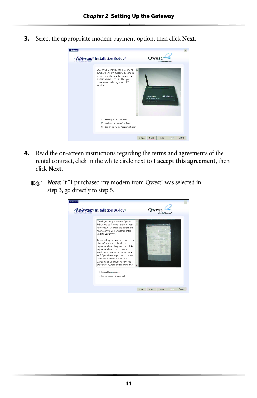 Actiontec electronic GT701-WG user manual Setting Up the Gateway 