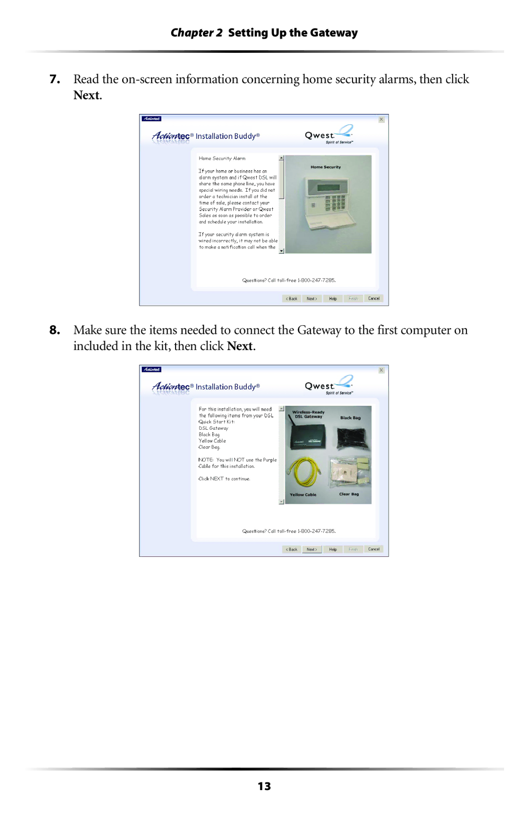 Actiontec electronic GT701-WG user manual Setting Up the Gateway 