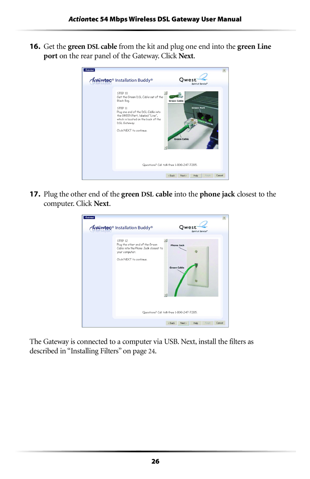 Actiontec electronic GT701-WG user manual 