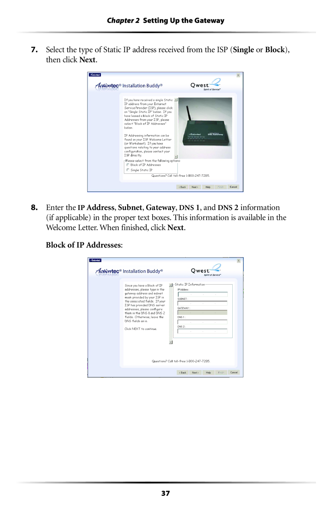 Actiontec electronic GT701-WG user manual Setting Up the Gateway 