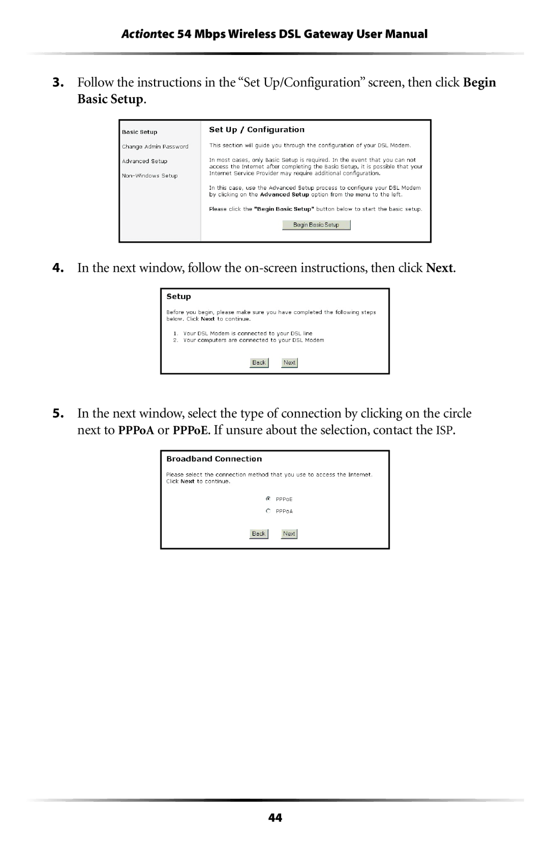 Actiontec electronic GT701-WG user manual 