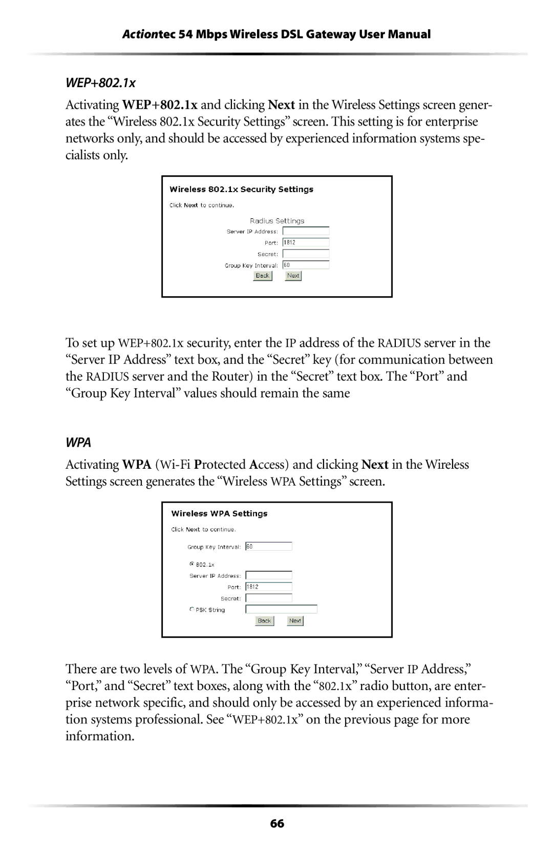 Actiontec electronic GT701-WG user manual Wpa 