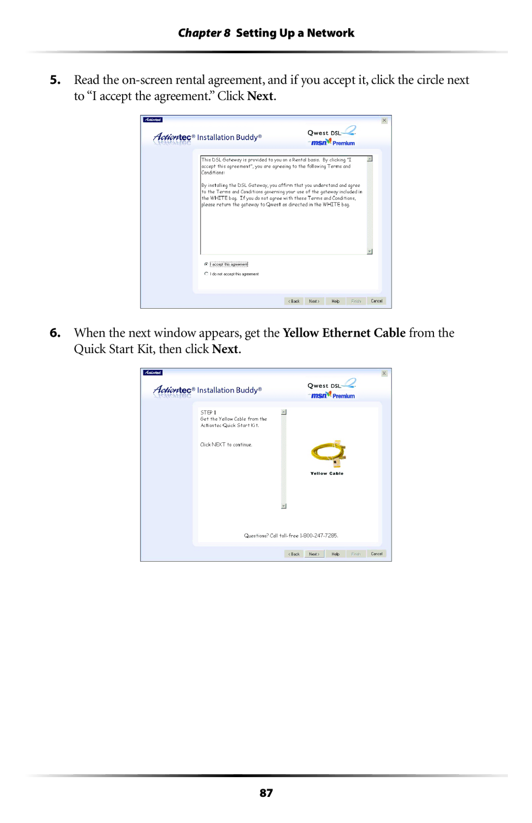 Actiontec electronic GT701-WG user manual Setting Up a Network 