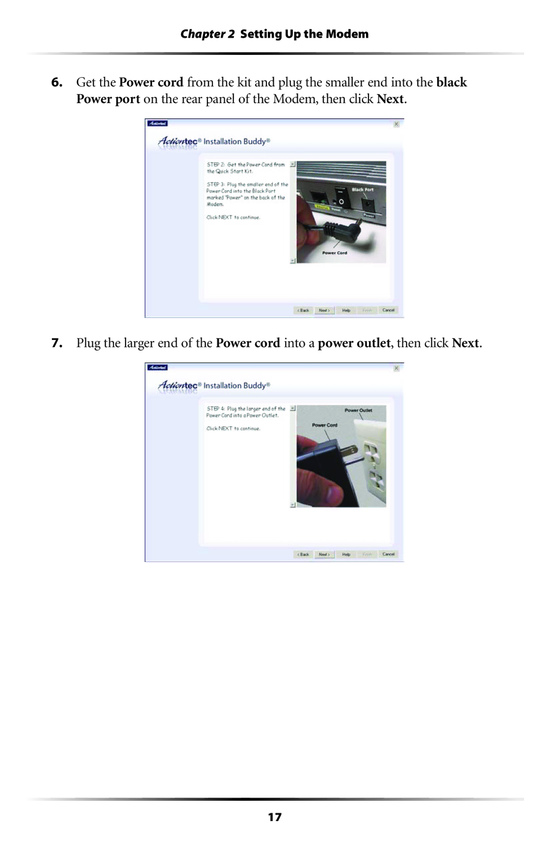 Actiontec electronic GT701 user manual Setting Up the Modem 