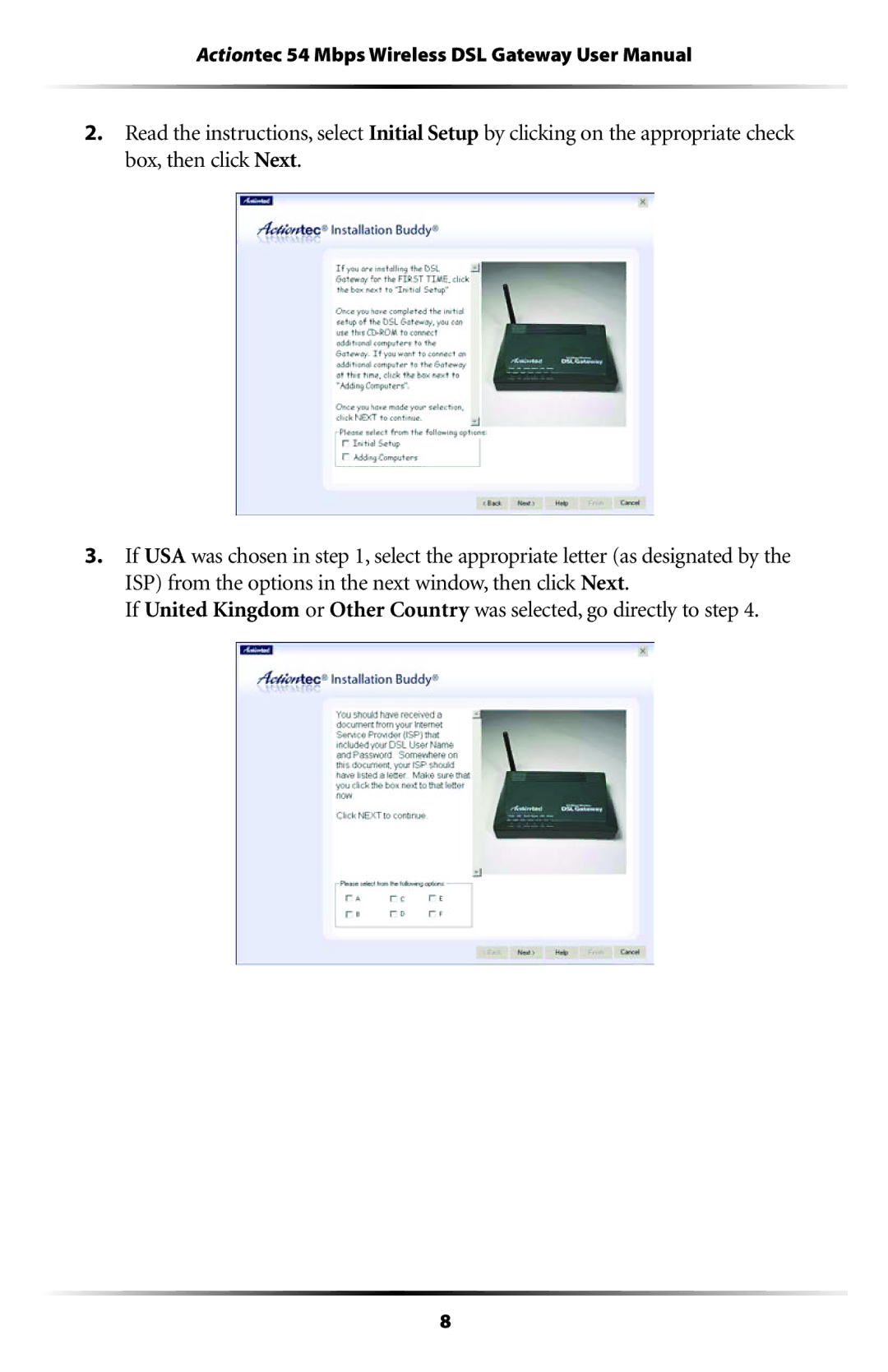 Actiontec electronic GT701WG user manual 