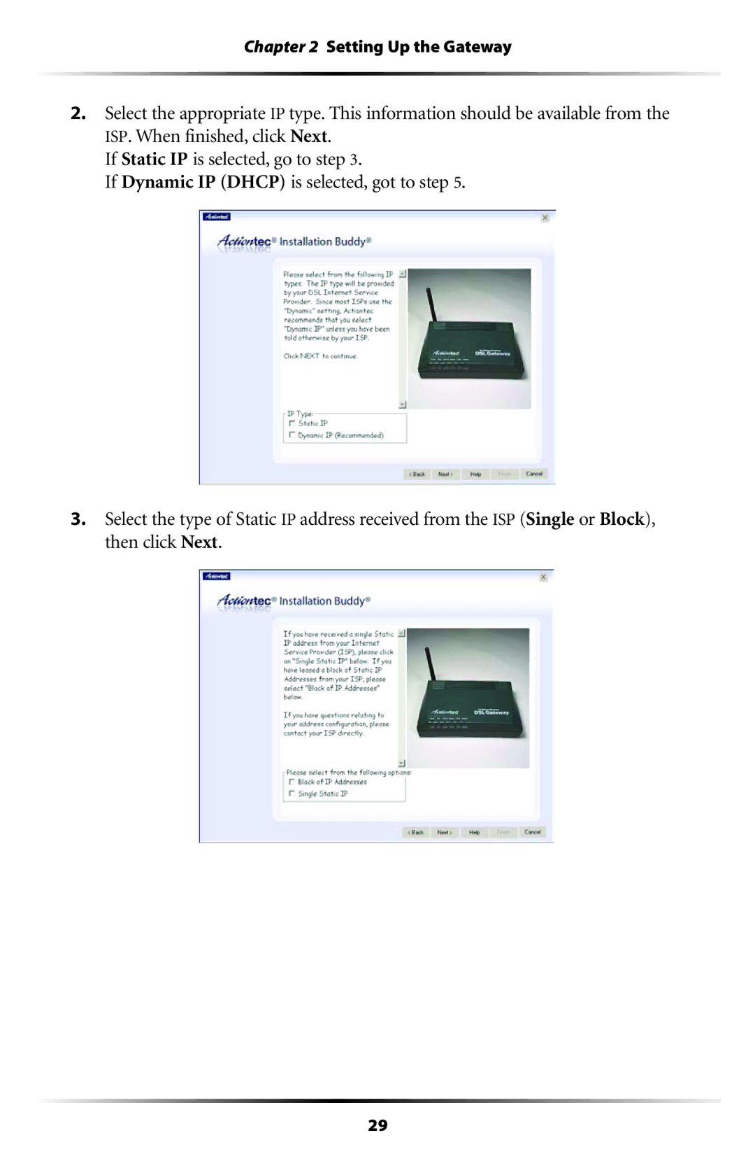 Actiontec electronic GT701WG user manual Setting Up the Gateway 