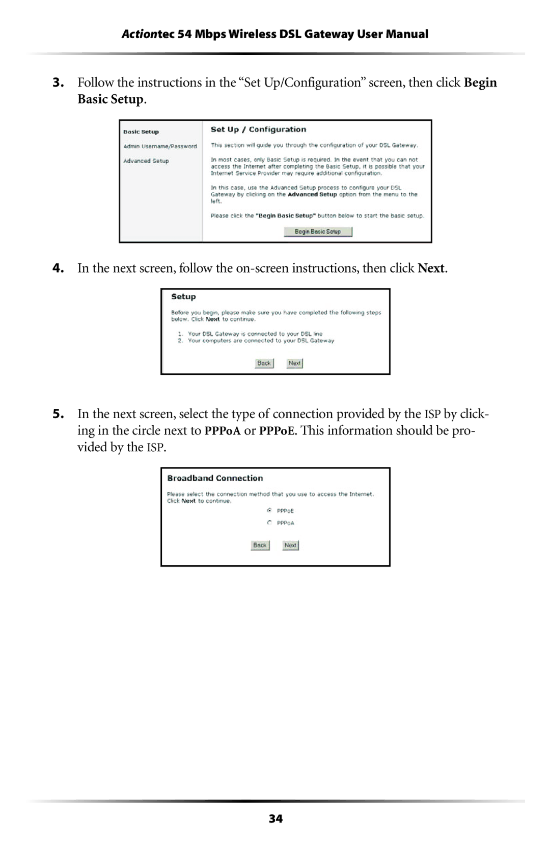 Actiontec electronic GT701WG user manual 