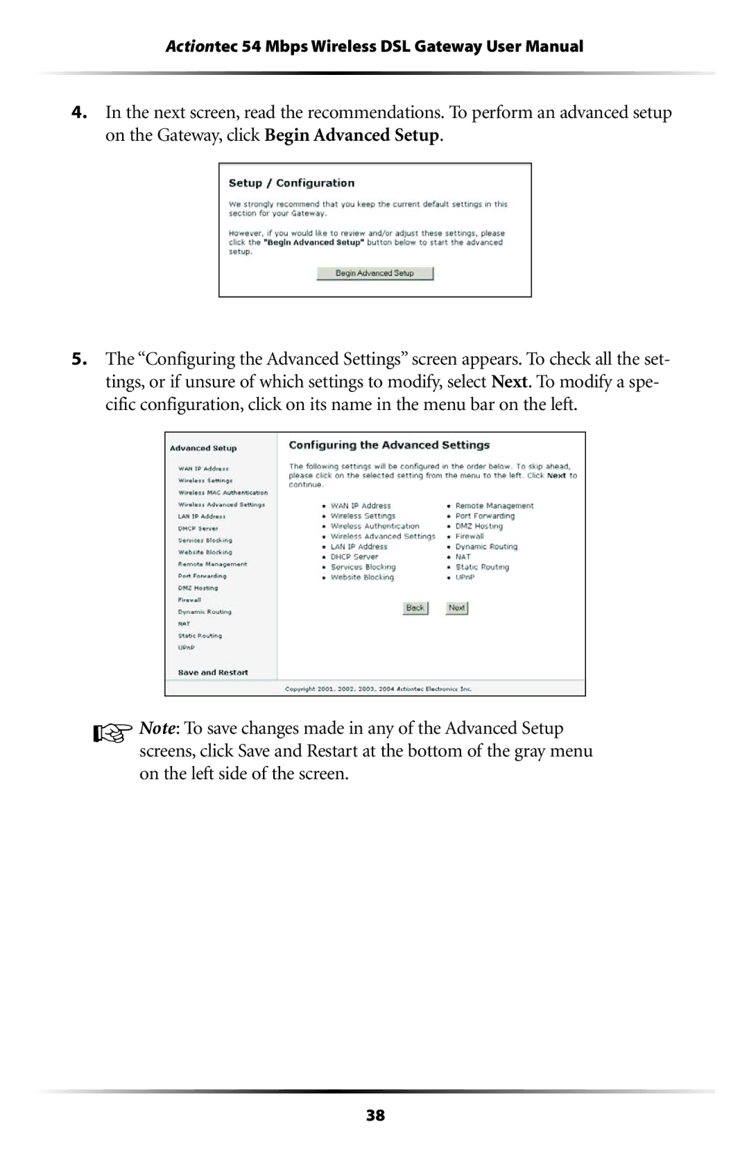 Actiontec electronic GT701WG user manual 