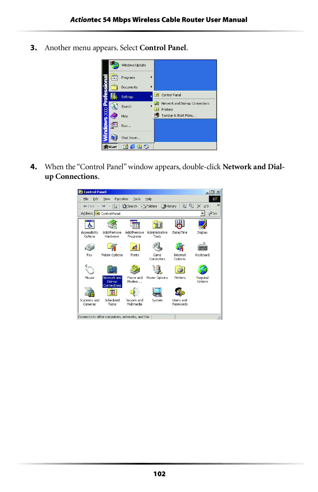 Actiontec electronic GT701WRU user manual 102 