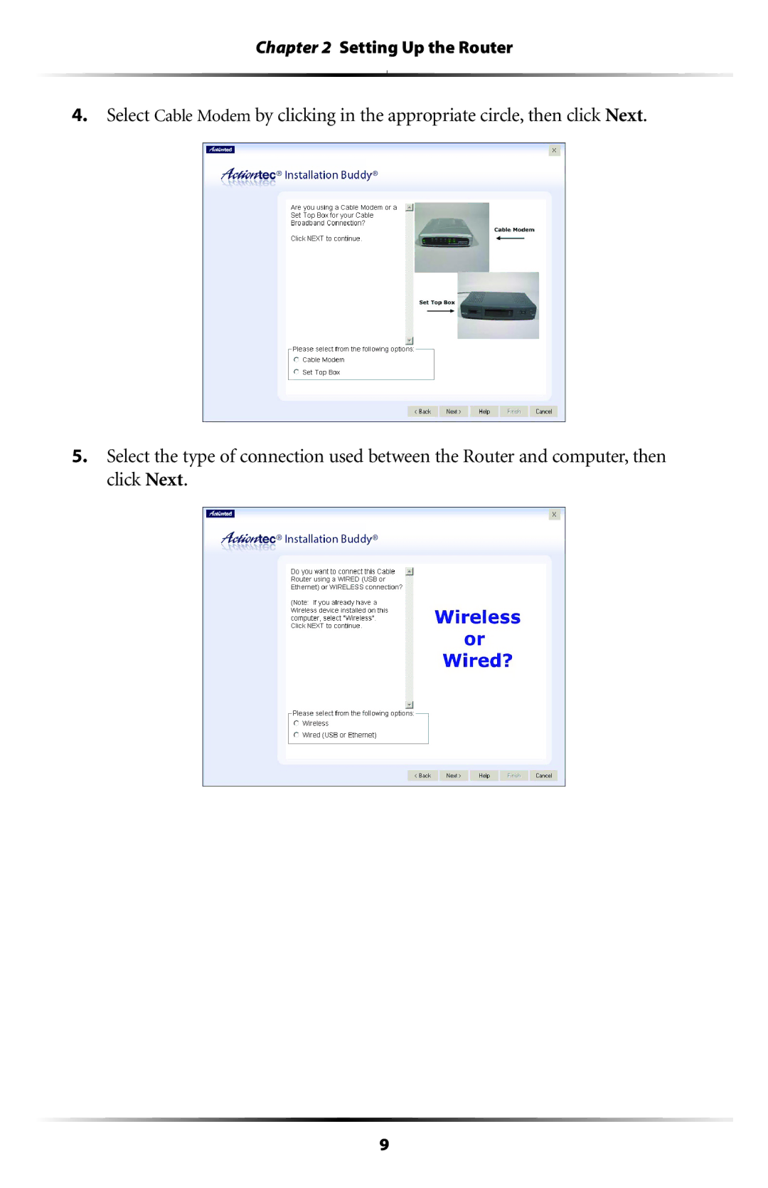 Actiontec electronic GT701WRU user manual Setting Up the Router 