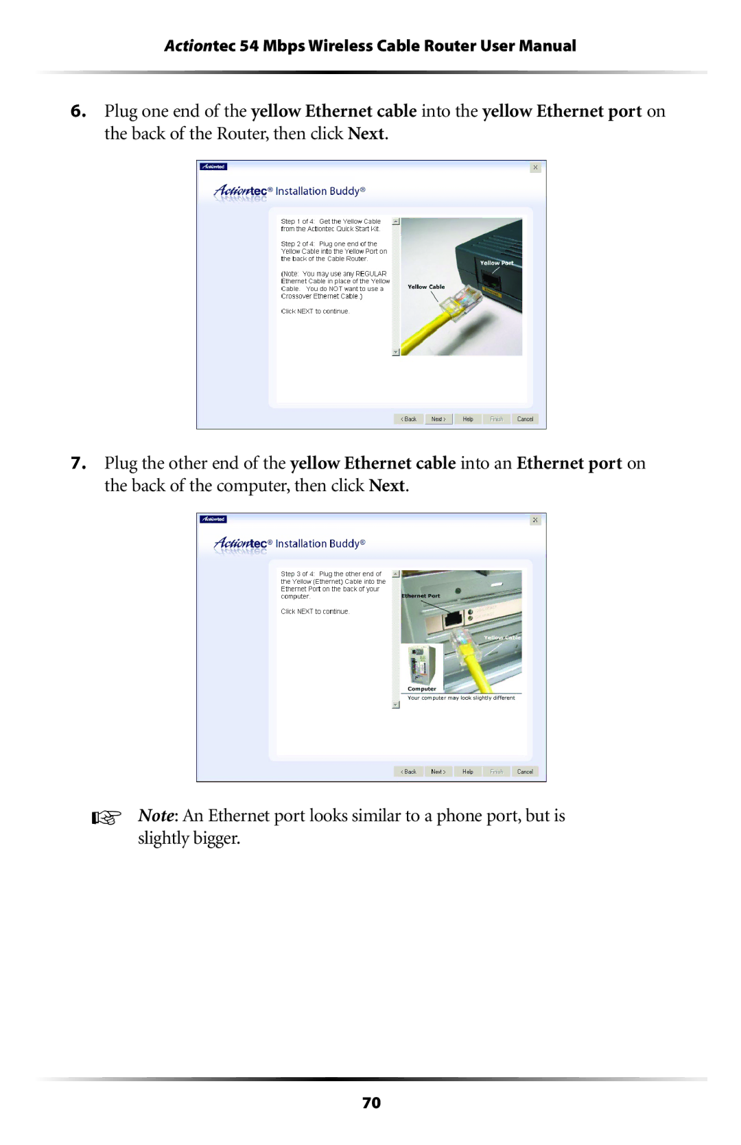 Actiontec electronic GT701WRU user manual 