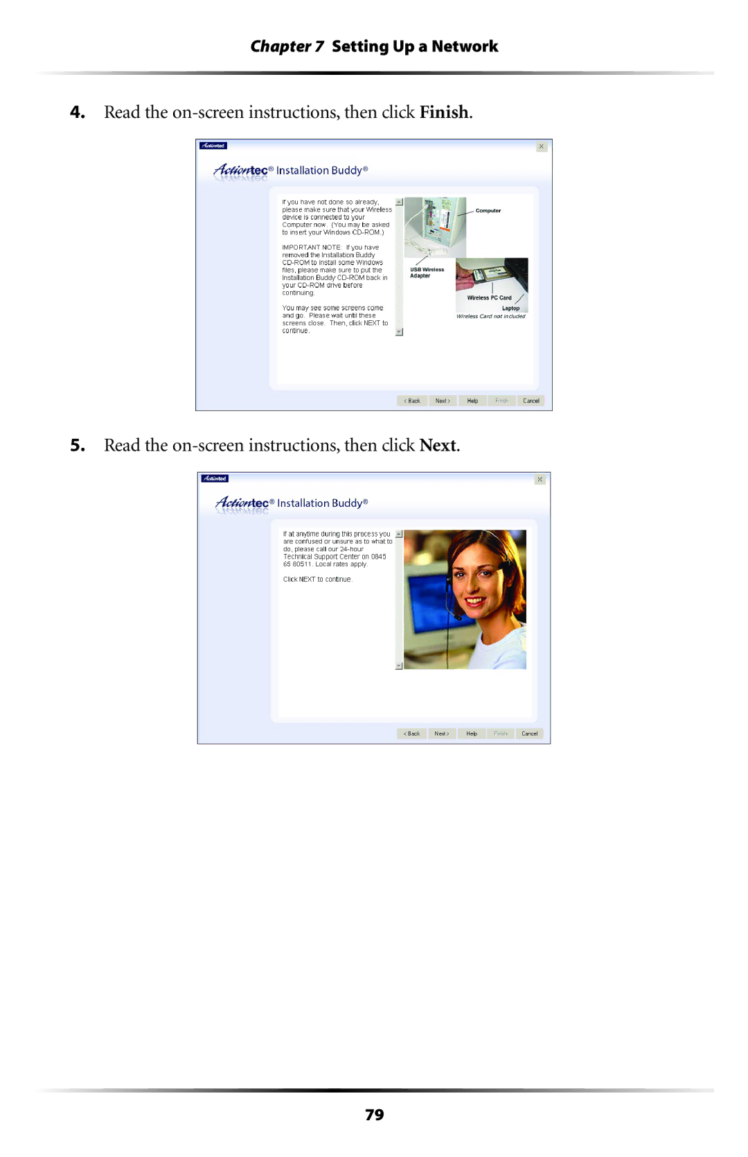 Actiontec electronic GT701WRU user manual Setting Up a Network 