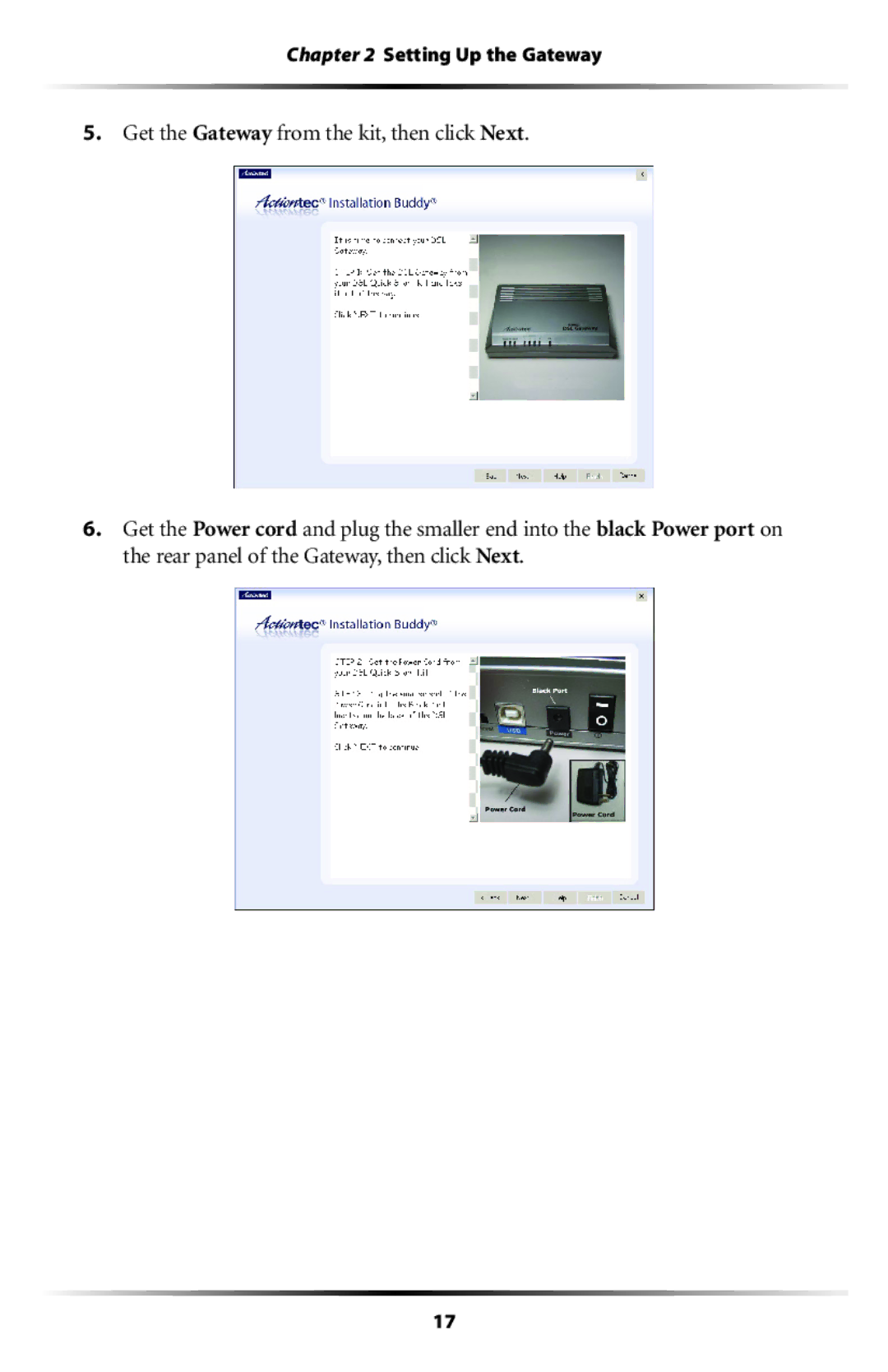 Actiontec electronic GT704 user manual Setting Up the Gateway 