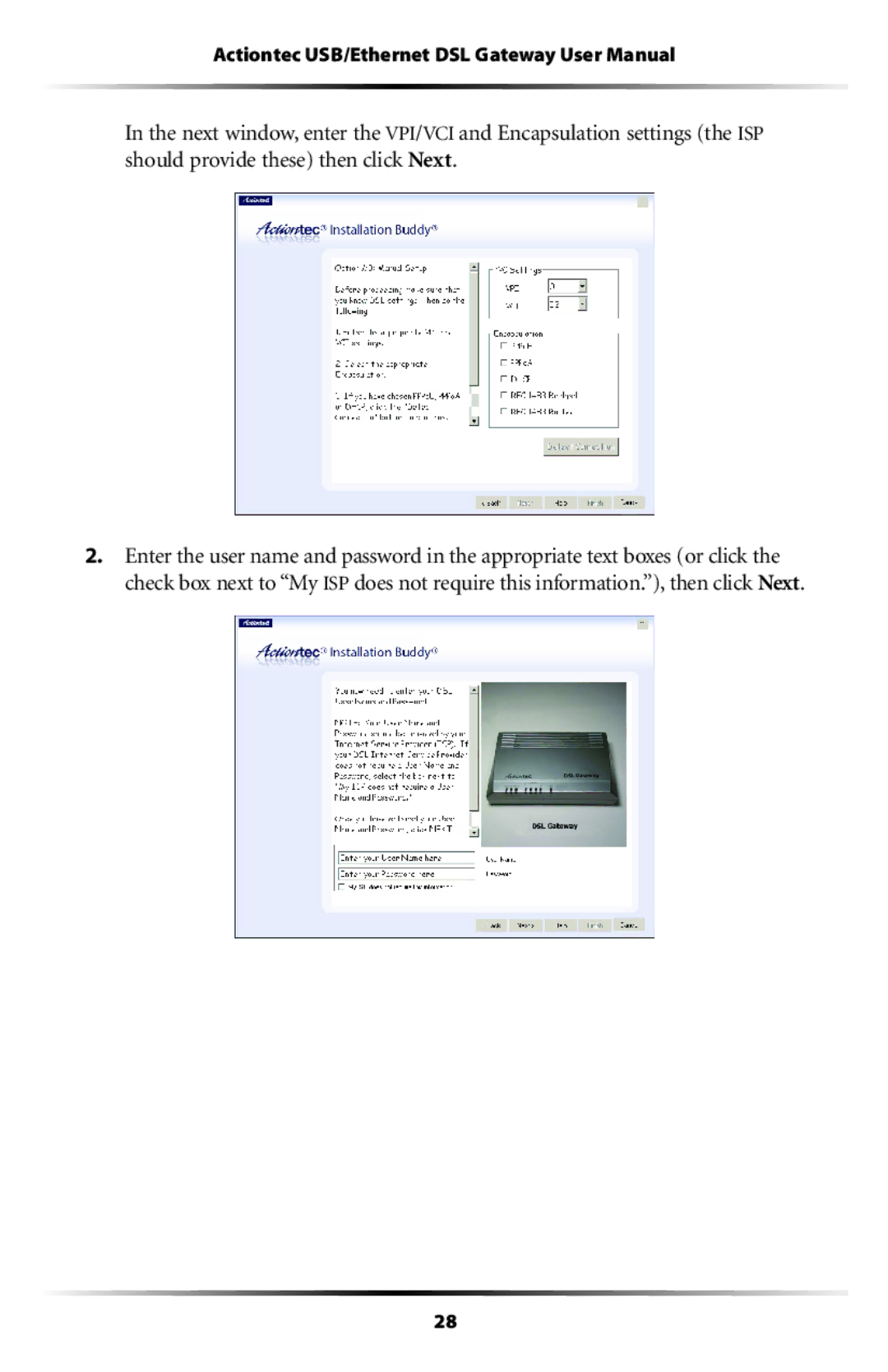 Actiontec electronic GT704 user manual 