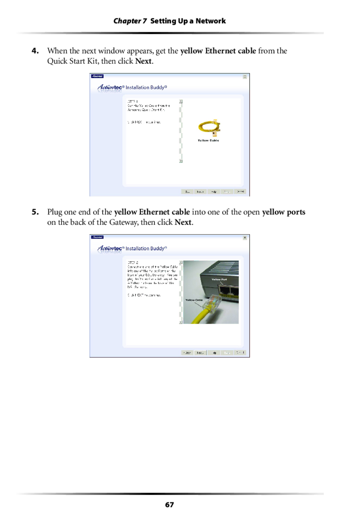 Actiontec electronic GT704 user manual Setting Up a Network 