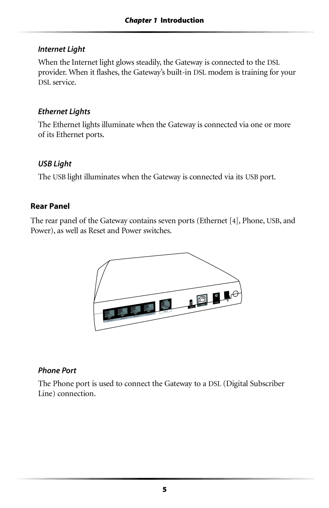 Actiontec electronic GT704 user manual Phone Port 