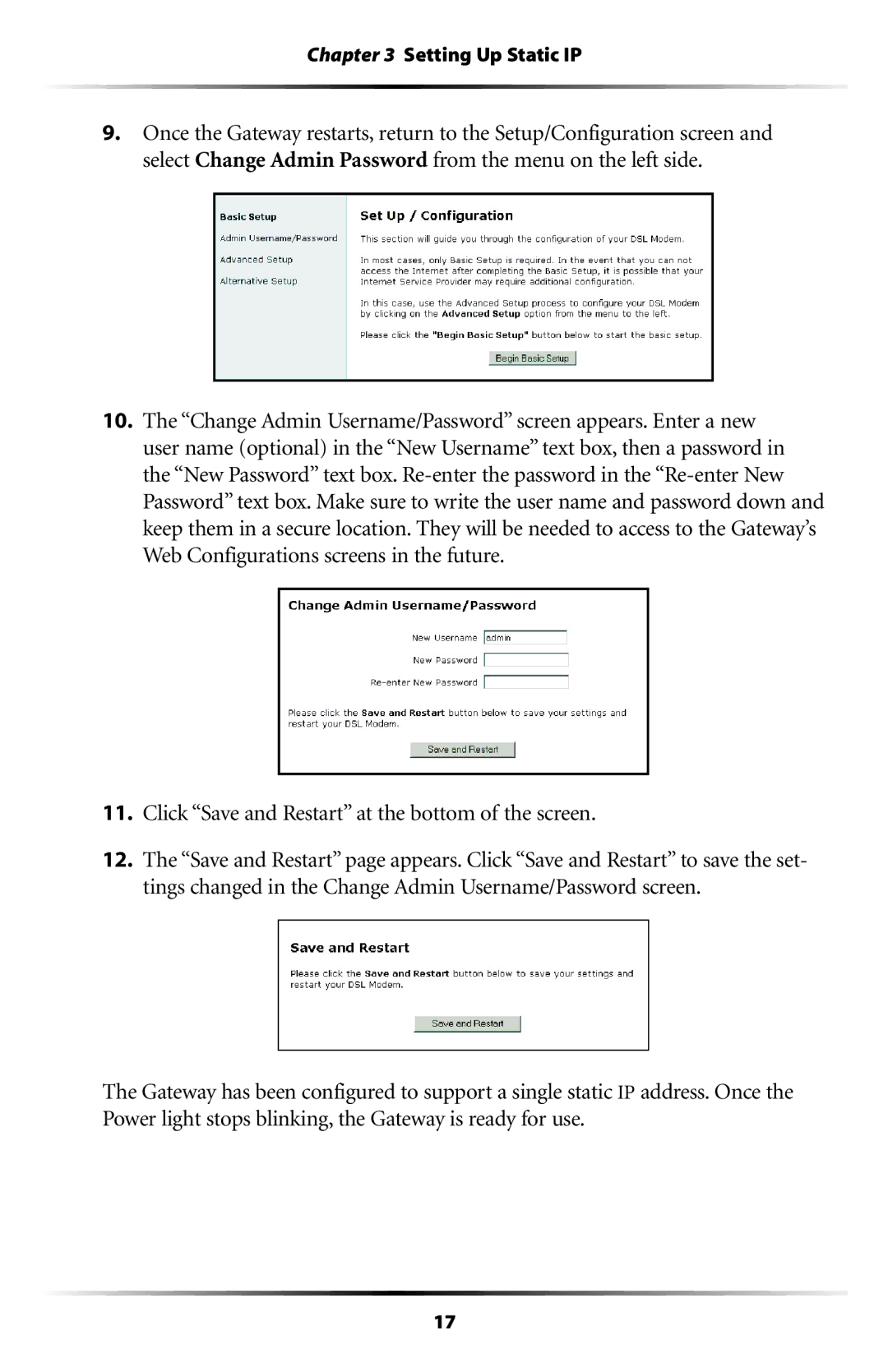 Actiontec electronic GT704WG-QW04 user manual Click Save and Restart at the bottom of the screen 