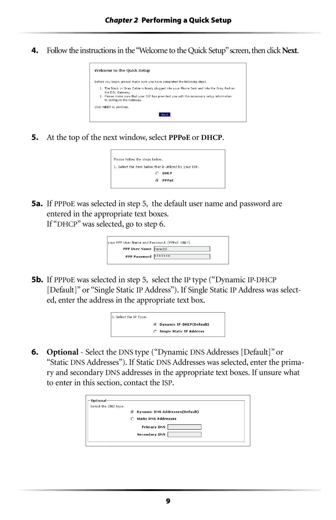 Actiontec electronic GT704WG user manual Performing a Quick Setup 