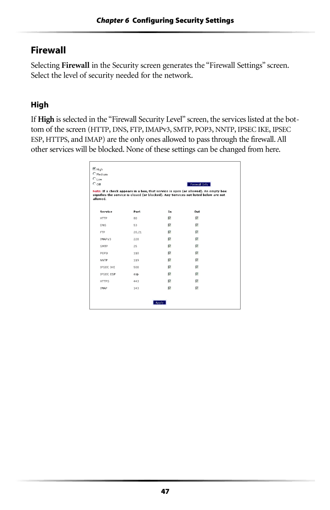 Actiontec electronic GT704WG user manual Firewall 