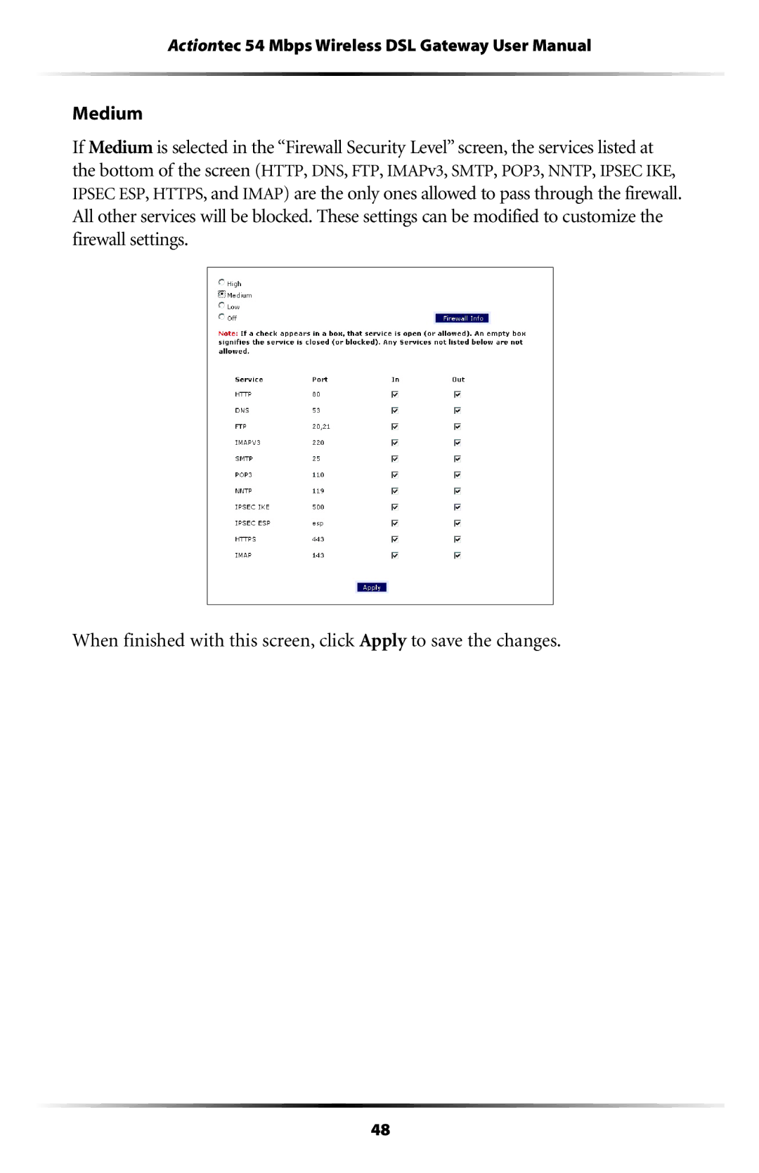 Actiontec electronic GT704WG user manual 