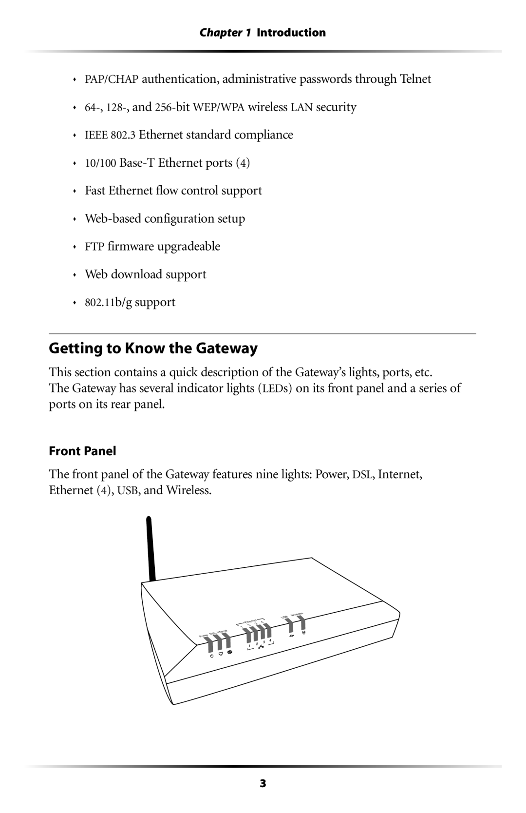 Actiontec electronic GT704WG user manual Getting to Know the Gateway 