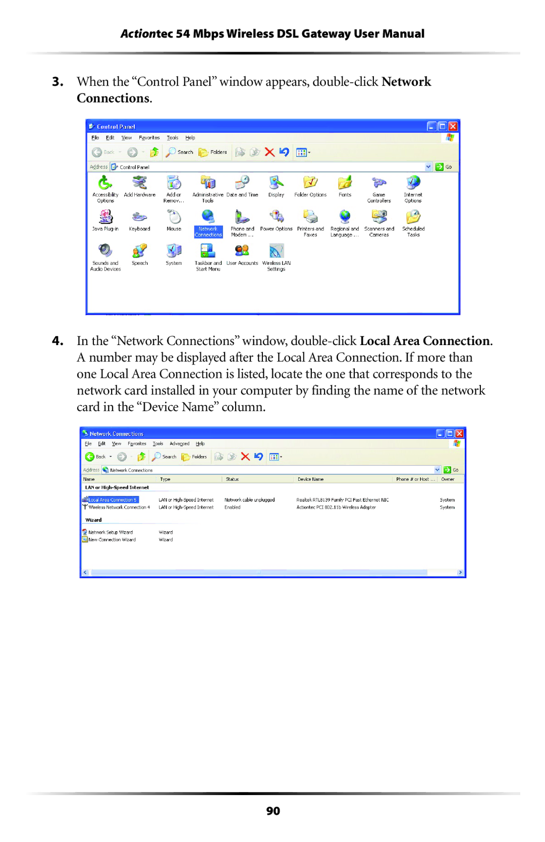 Actiontec electronic GT704WG user manual 