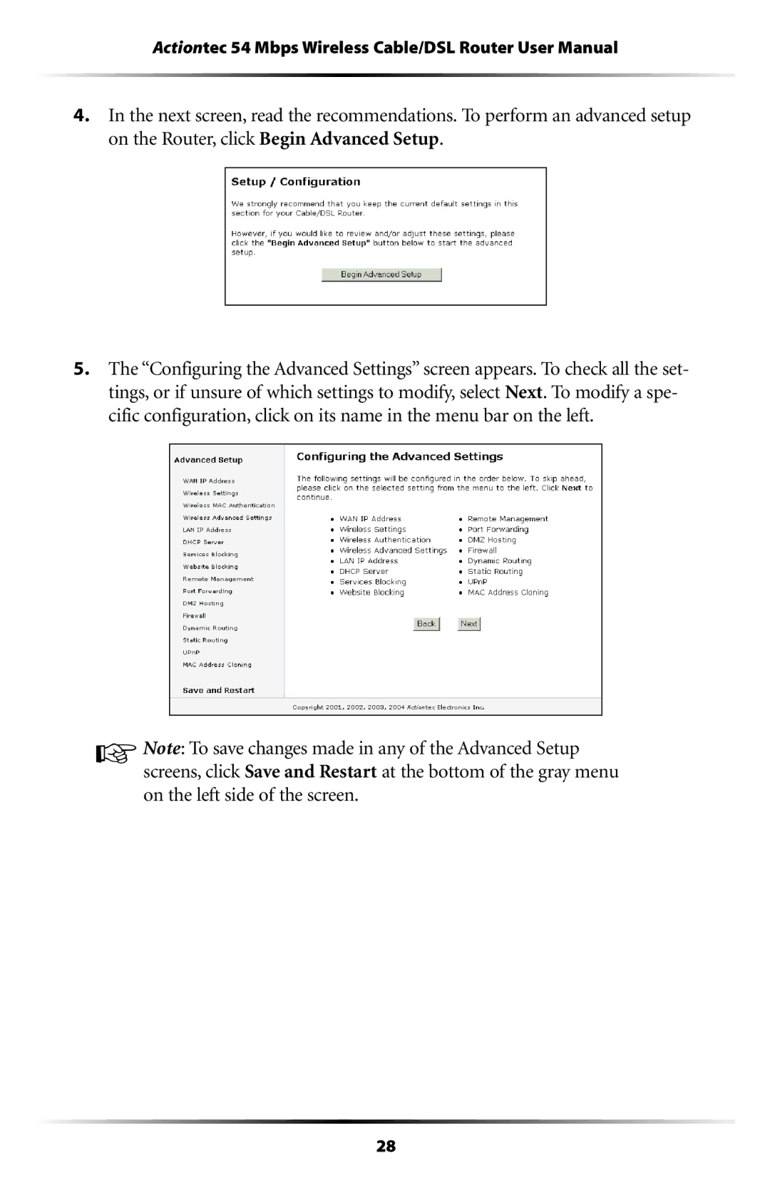 Actiontec electronic GT704WR user manual 