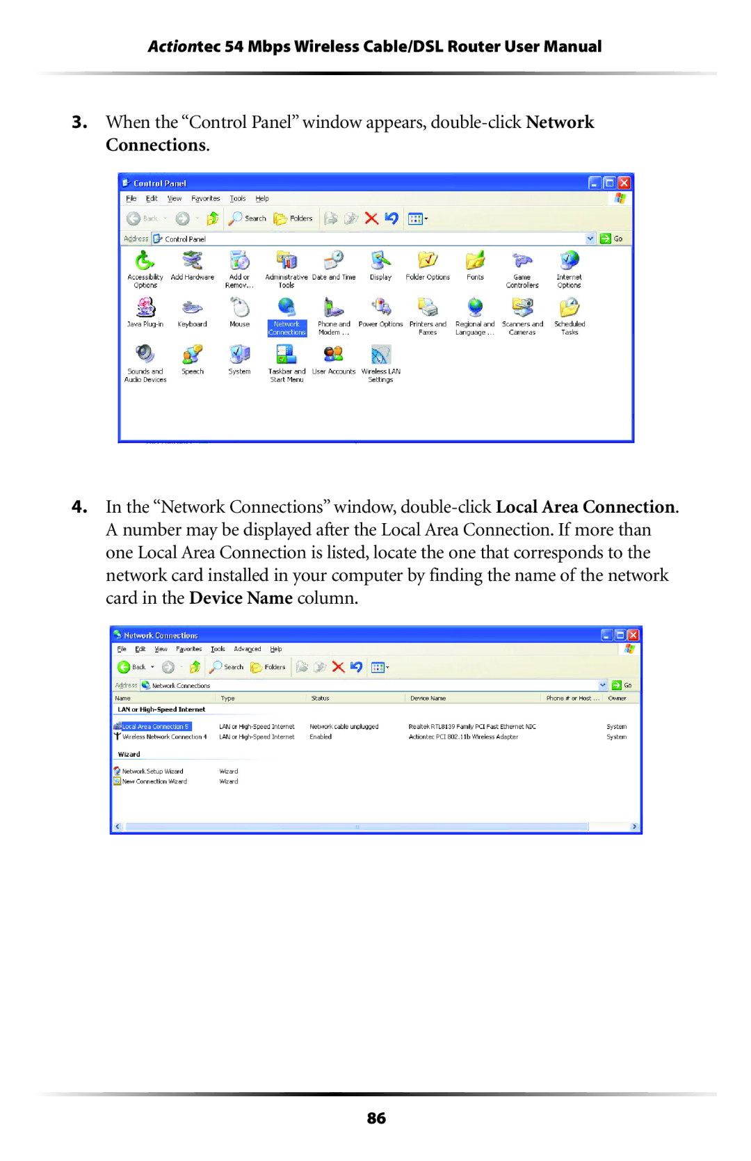 Actiontec electronic GT704WR user manual 