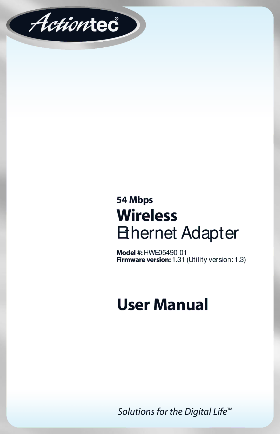 Actiontec electronic HWE05490-01 user manual Wireless Ethernet Adapter 