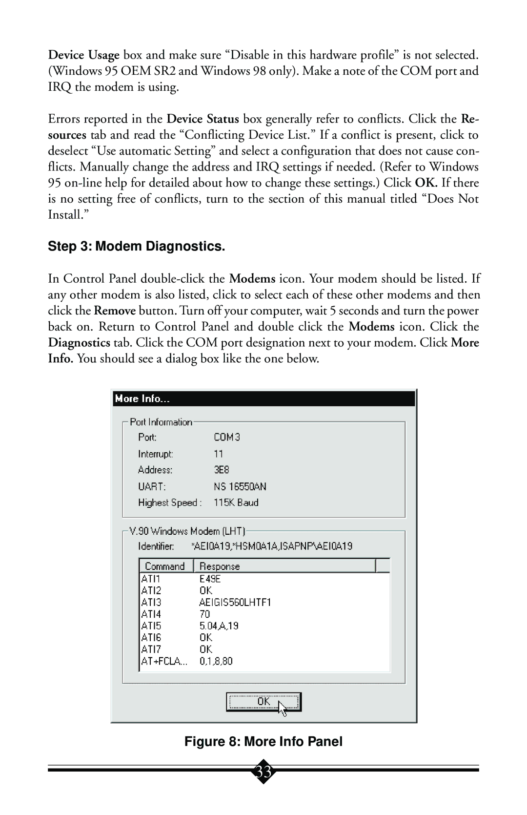 Actiontec electronic IS560LH user manual More Info Panel 