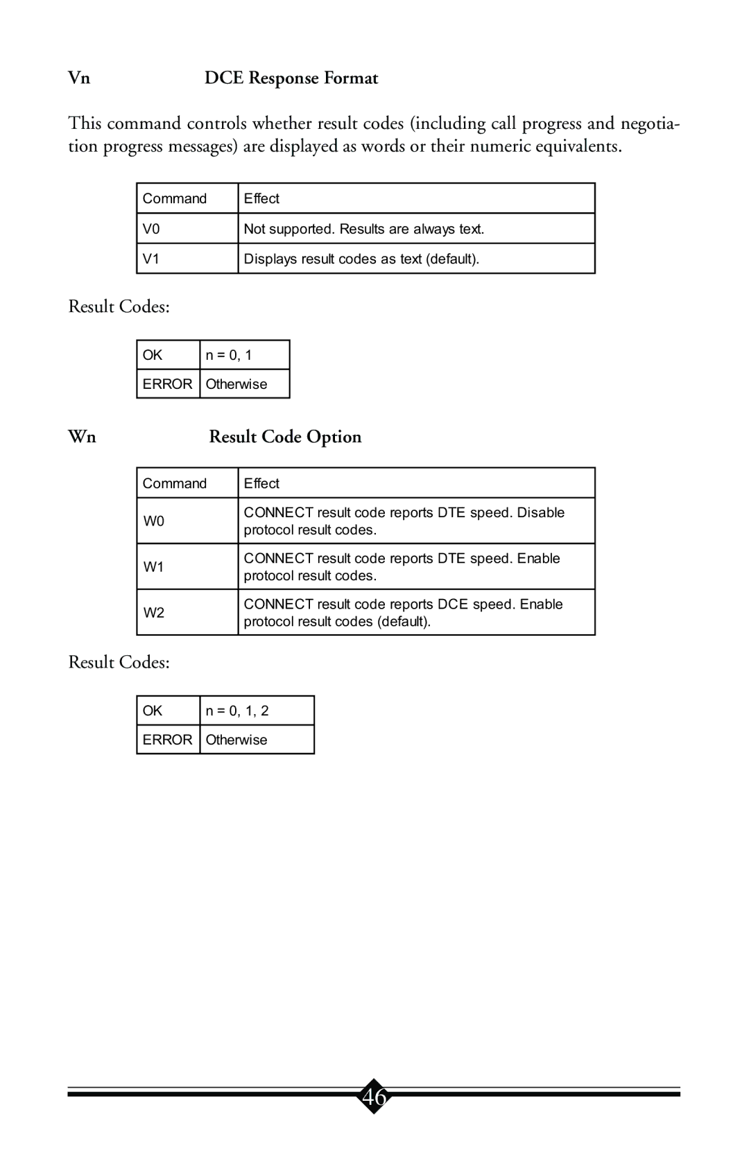 Actiontec electronic IS560LH user manual VnDCE Response Format, Result Code Option 