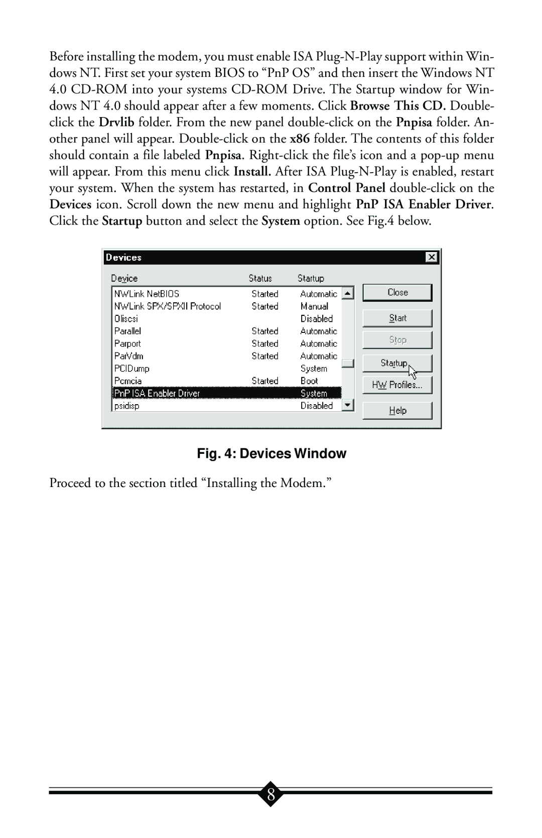 Actiontec electronic IS560LH user manual Devices Window 