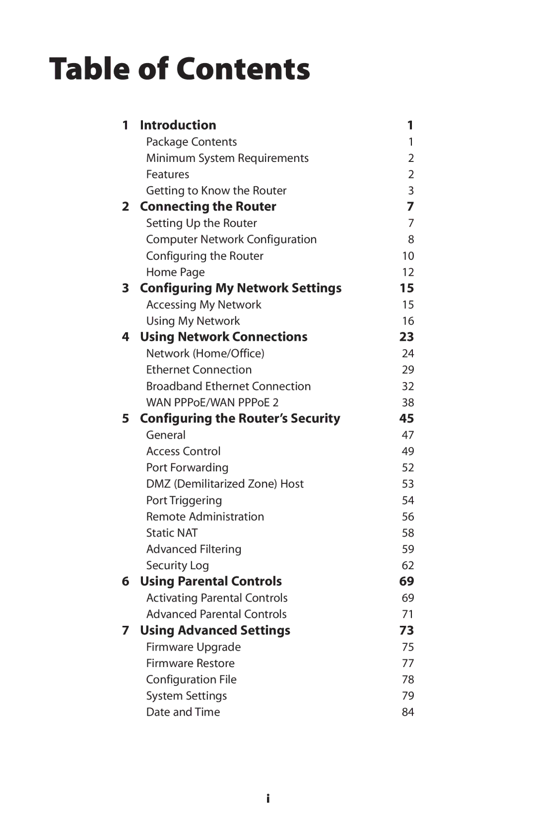 Actiontec electronic MI408 manual Table of Contents 