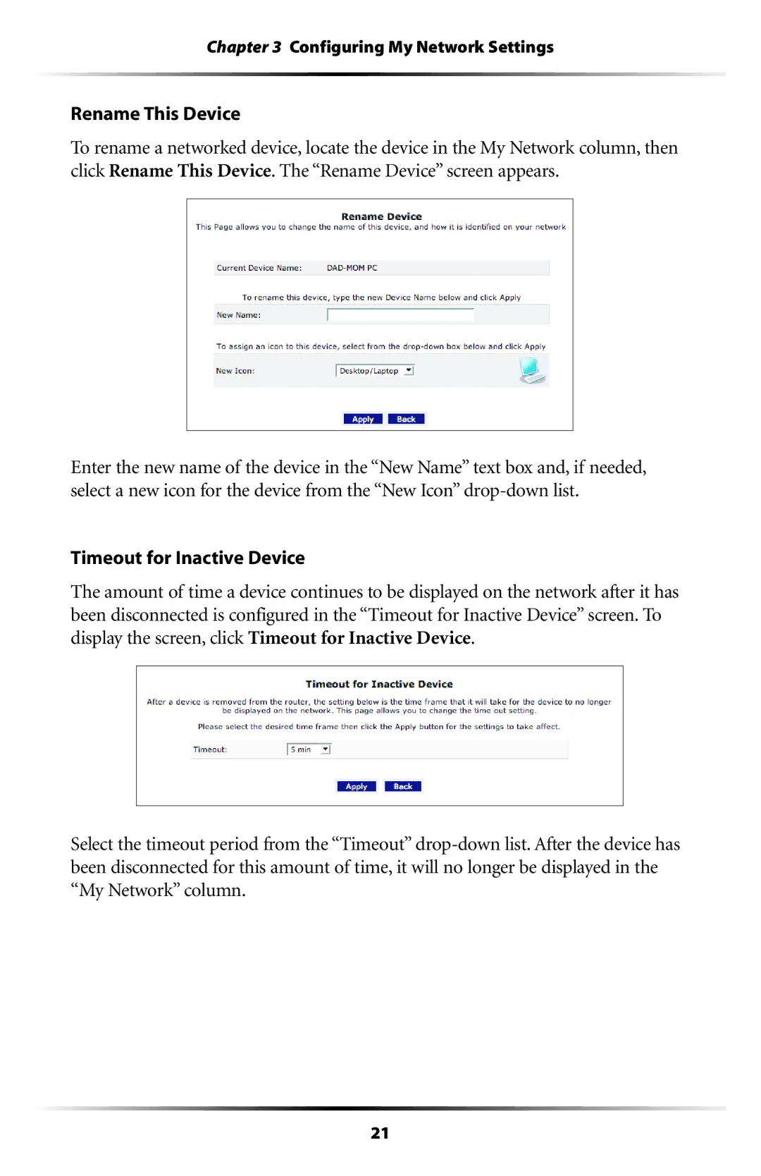 Actiontec electronic MI408 manual Rename This Device 