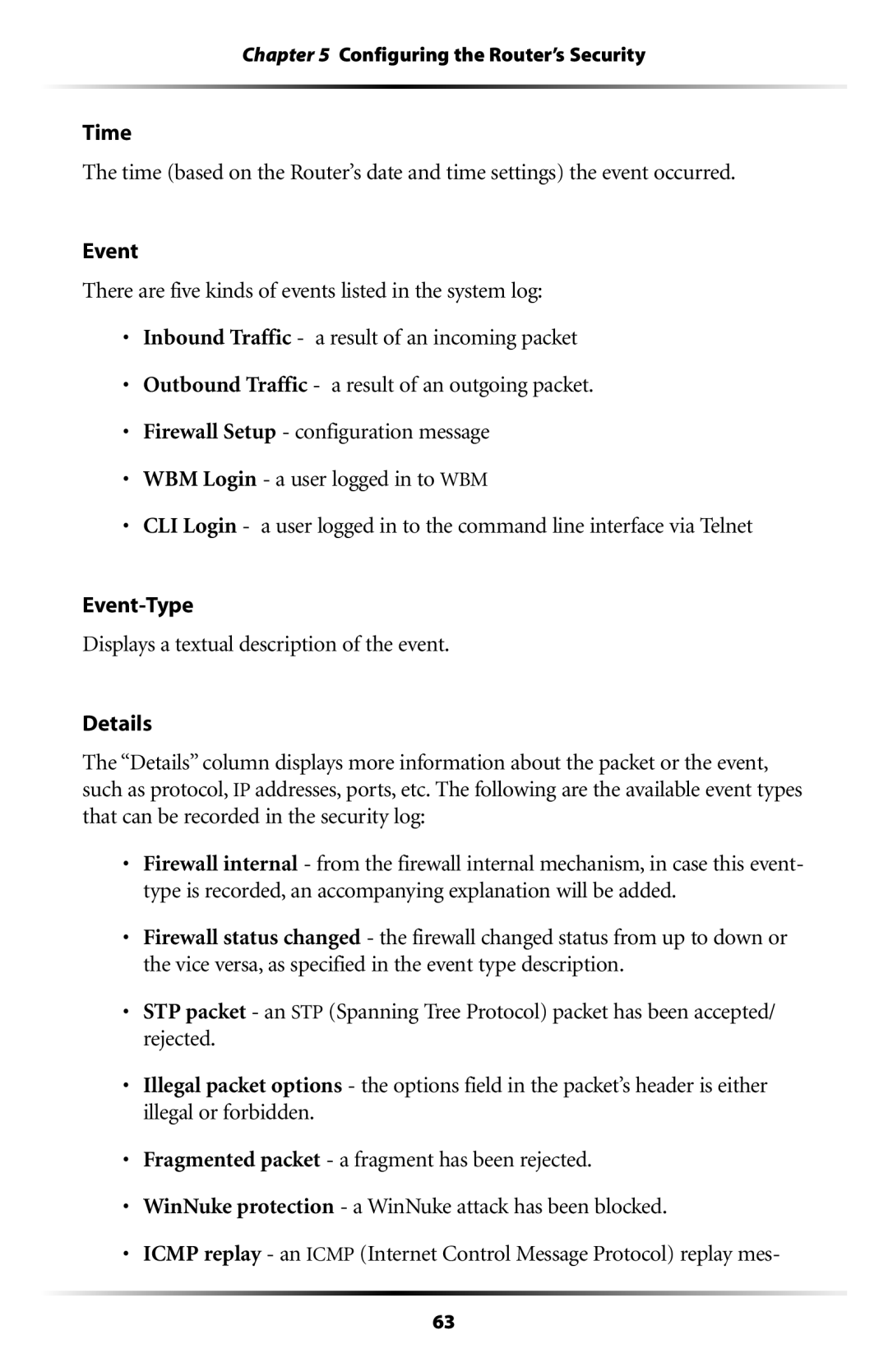 Actiontec electronic MI408 manual Configuring the Router’s Security 