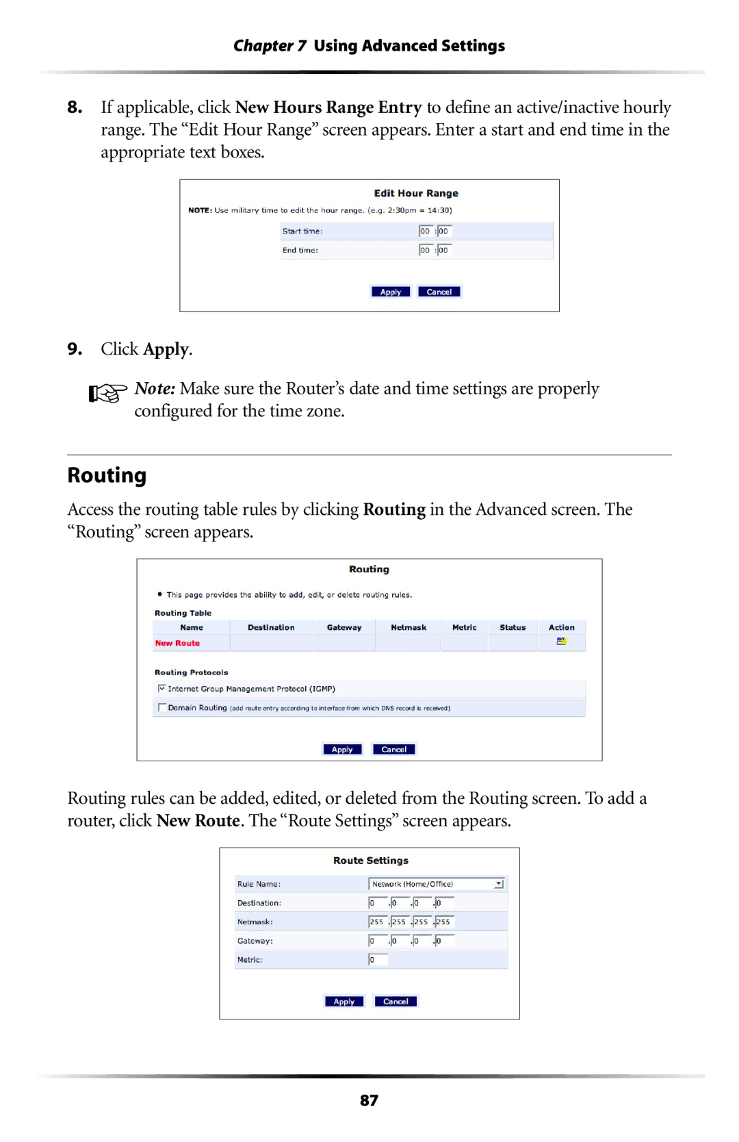 Actiontec electronic MI408 manual Routing 