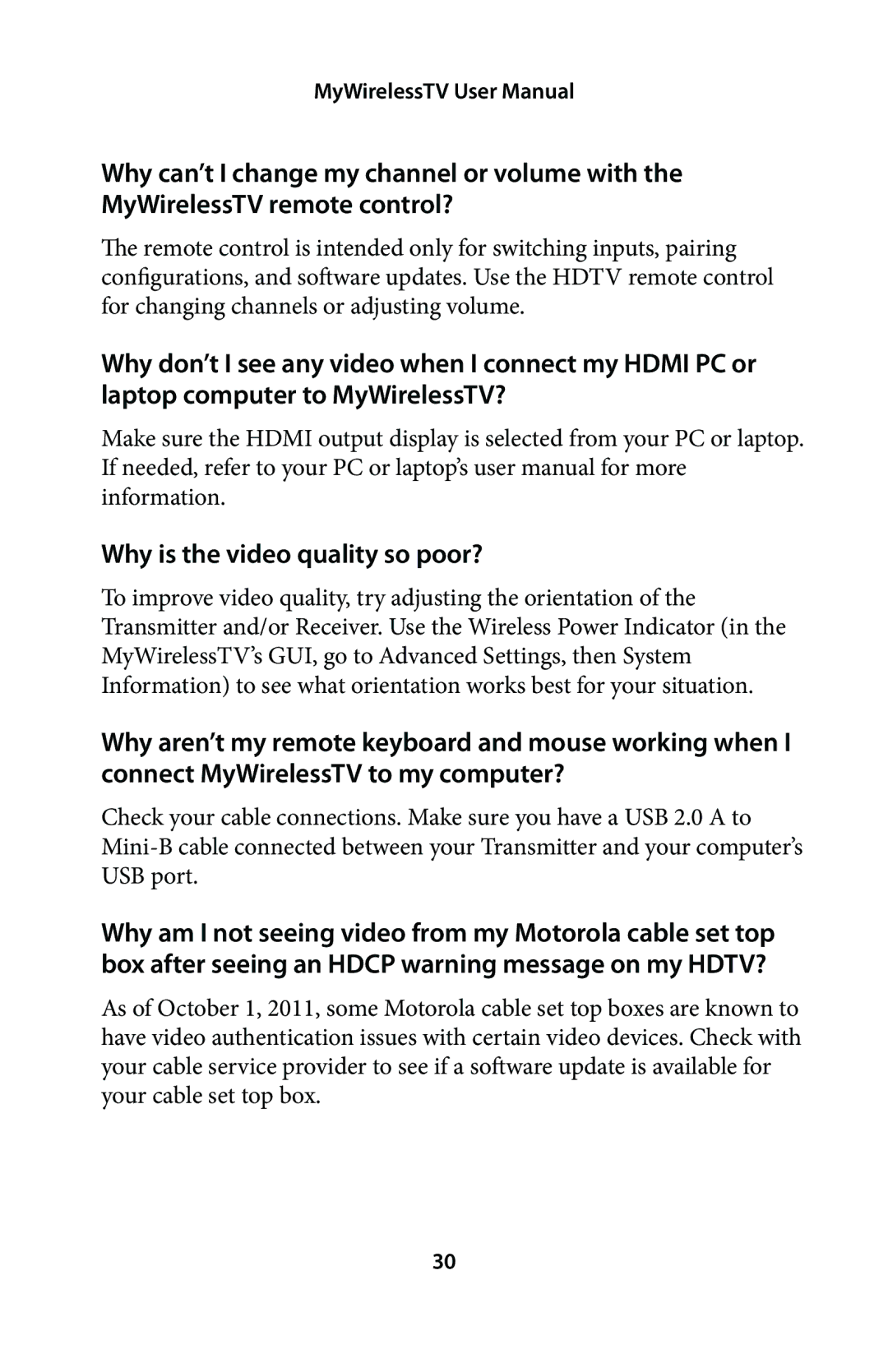 Actiontec electronic MWTV200KIT01 user manual 